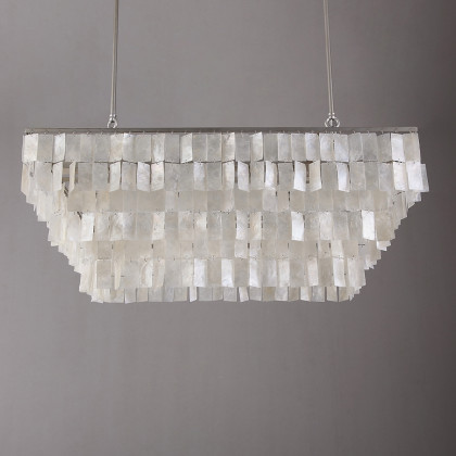 HMR - Elsa French Linear Shell Kitchen Island Light in 6-Light