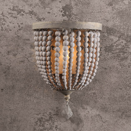 HMR - 1-Light Wall Sconce in Distressed Gray in Natural