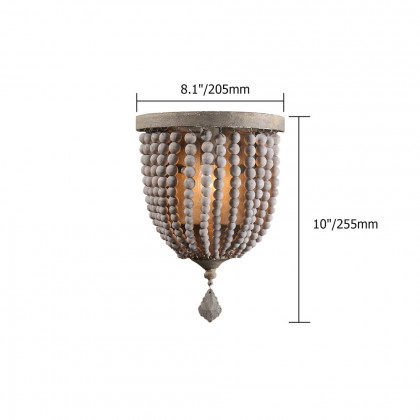 HMR - 1-Light Wall Sconce in Distressed Gray in Natural