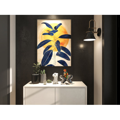 HMR - 1-Light Cone Indoor Wall Sconce with Tapered Shade in Black, Metal