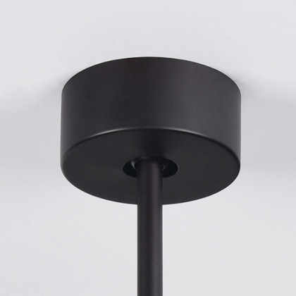 HMR - LED Ceiling Fan Light with 3 Blades and Remote Control in 52" L, Glass, Black and Walnut