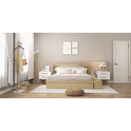 HMR - Torchiere Floor Lamp 2-Light with Glass Shade in Gold, Metal