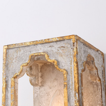 HMR - Lightelk Heye Candle Square Distressed Wall Sconce in 1-Light