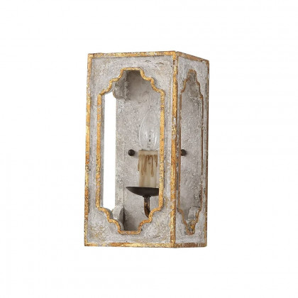 HMR - Lightelk Heye Candle Square Distressed Wall Sconce in 1-Light