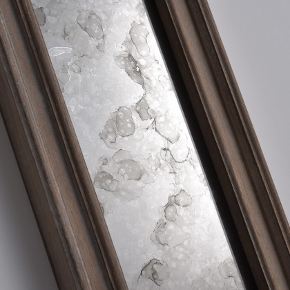 HMR - Candle 3-Light Mirrored Wall Sconce in Wood and Metal