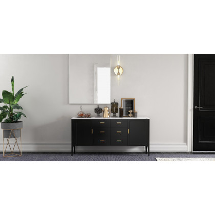 HMR - Brass 2-Light Wall Sconce for Bedroom in 15.4"L
