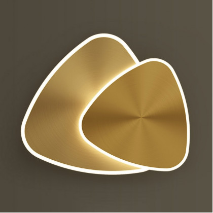 HMR - Flush Mount Light Irregular Shape in Gold, Brass