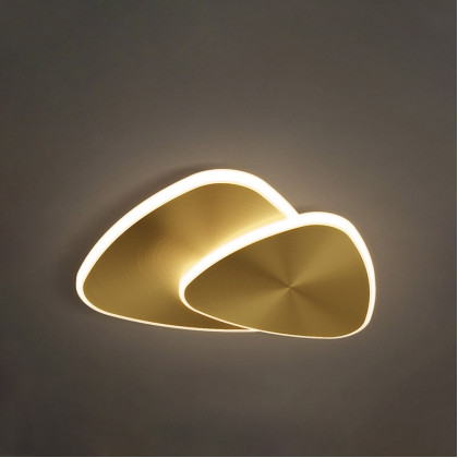 HMR - Flush Mount Light Irregular Shape in Gold, Brass