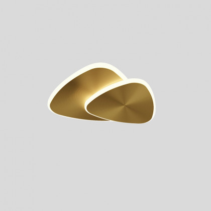 HMR - Flush Mount Light Irregular Shape in Gold, Brass