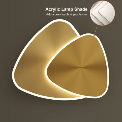 HMR - Flush Mount Light Irregular Shape in Gold, Brass