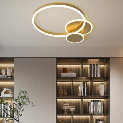HMR - Flush Mount Light Round LED Light in Gold