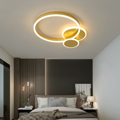 HMR - Flush Mount Light Round LED Light in Gold