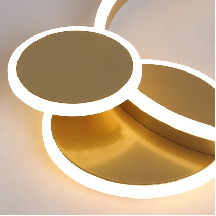 HMR - Flush Mount Light Round LED Light in Gold
