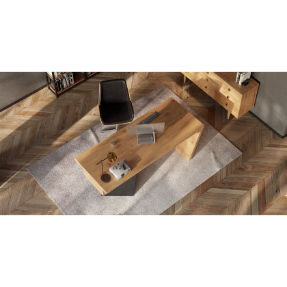 HMR - Table Lamp with Wireless Charger USB 1-Light in Black and Gold