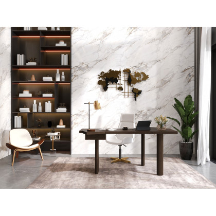 HMR - Table Lamp with Wireless Charger USB 1-Light in Black and Gold
