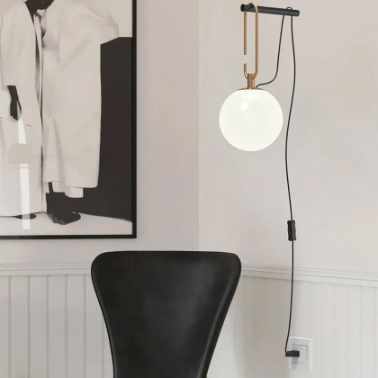 HMR - Globe Plug-in Wall Sconce in Brass