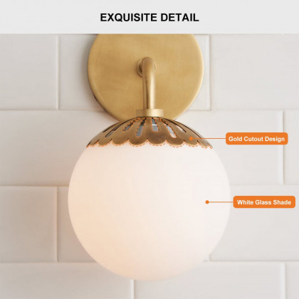 HMR - Worldgle Globe 1-Light Wall Sconce in 10.2"L