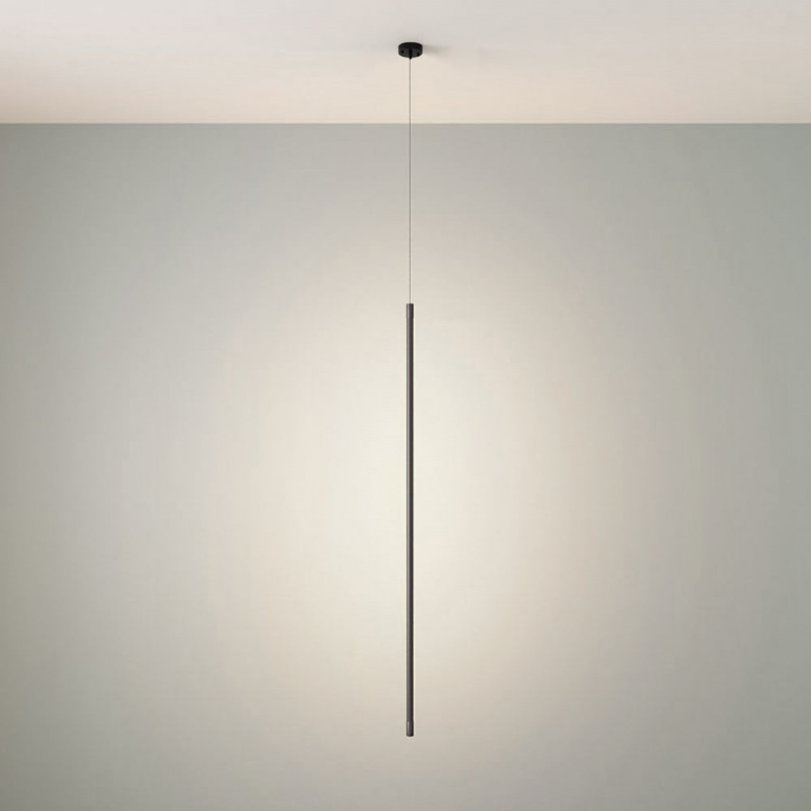 HMR - Mini Cylinder LED Pendant Single Light in Black