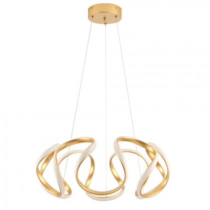 HMR - Rola LED Unique Geometric Chandelier with Hanging Pendant Light in Gold