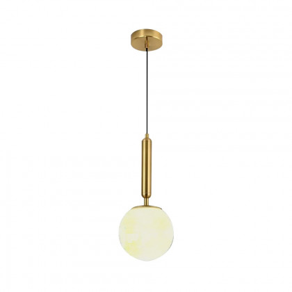 HMR - Modern LED Globe Single Pendant Light in White and Gold
