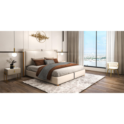 HMR - Modern LED Globe Single Pendant Light in White and Gold