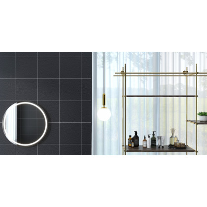 HMR - Modern LED Globe Single Pendant Light in White and Gold
