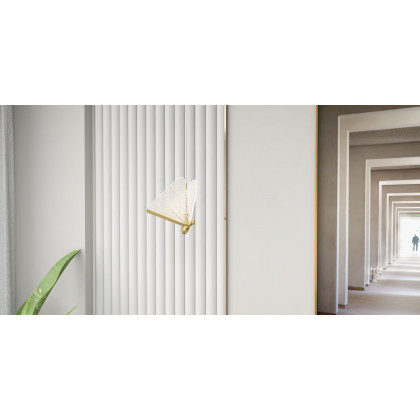 HMR - Butterfly LED Clear and Gold Pendant Light in Gold