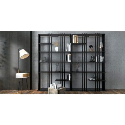 HMR - Arc LED End Table Tripod Floor Lamp Fabric Shade in White