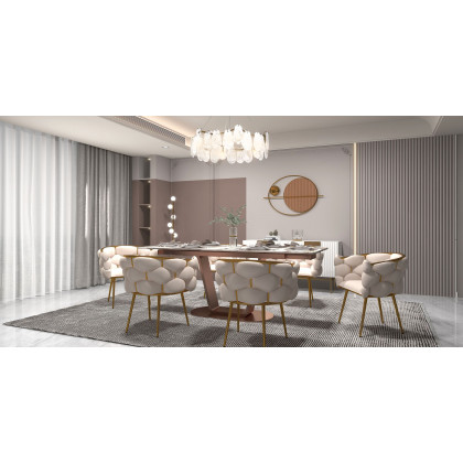 HMR Modern 9-Light Tree Floor Lamp with LED - Gold