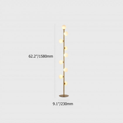 HMR Modern 9-Light Tree Floor Lamp with LED - Gold