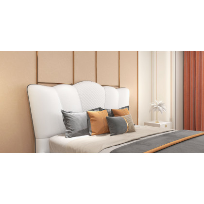 HMR Loftus Art Deco Gold Portable Table Lamp with Feather & USB Charging - White, No Dimmable