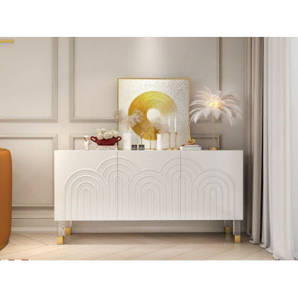 HMR Loftus Art Deco Gold Portable Table Lamp with Feather & USB Charging - White, No Dimmable