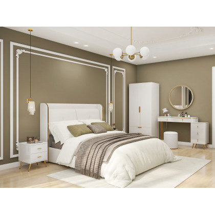 HMR - Worldgle Modern 6-Light Semi Flush Chandelier in Gold