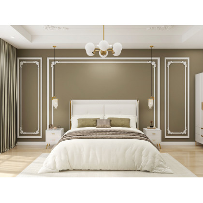 HMR - Worldgle Modern 6-Light Semi Flush Chandelier in Gold
