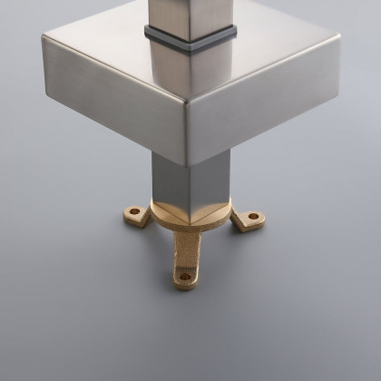 HMR - Dree Freestanding Tub Filler with Single Handle in Brushed Nickel, Brass