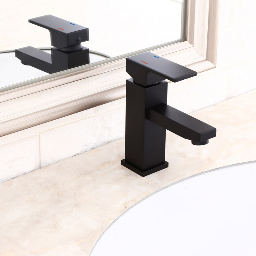 HMR - Dree Dree One Hole Sink Faucet in Matte Black, Brass