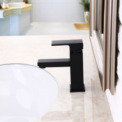 HMR - Dree Dree One Hole Sink Faucet in Matte Black, Brass