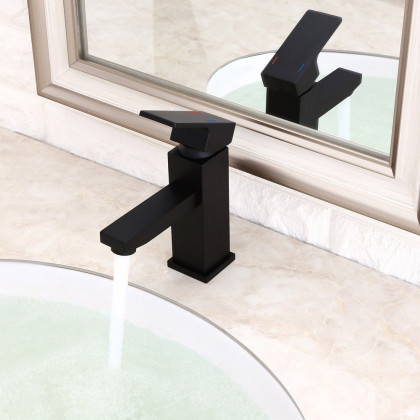 HMR - Dree Dree One Hole Sink Faucet in Matte Black, Brass