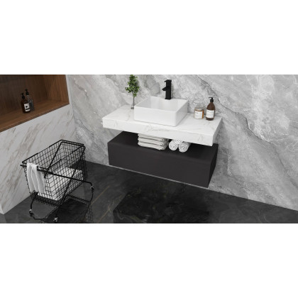 HMR - Dree Dree One Hole Sink Faucet in Matte Black, Brass