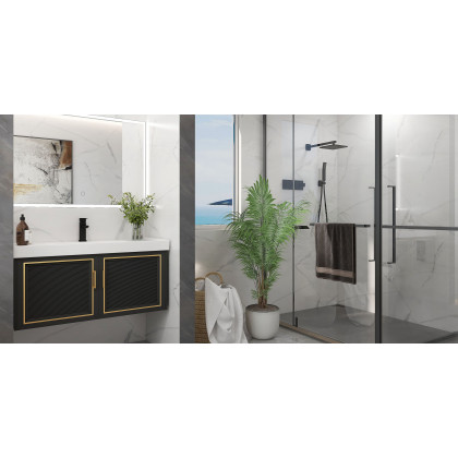 HMR - Dree Dree One Hole Sink Faucet in Matte Black, Brass