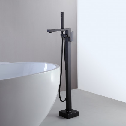 HMR - Dree Freestanding Bathtub Faucet and Handshower in Matte Black, Brass