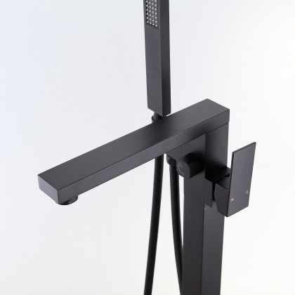 HMR - Dree Freestanding Bathtub Faucet and Handshower in Matte Black, Brass