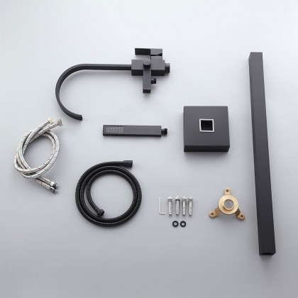 HMR - Dree Standing Faucet with High-Arc Spout in Matte Black