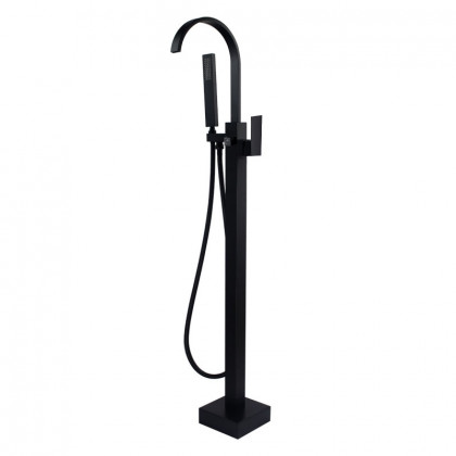 HMR - Dree Standing Faucet with High-Arc Spout in Matte Black