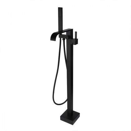 HMR - Dree Dree Floor Mounted Freestanding Faucet in Matte Black, Brass