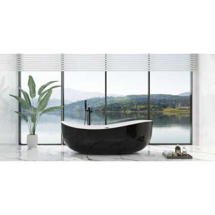 HMR - Dree Dree Floor Mounted Freestanding Faucet in Matte Black, Brass