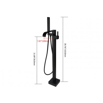 HMR - Dree Dree Floor Mounted Freestanding Faucet in Matte Black, Brass