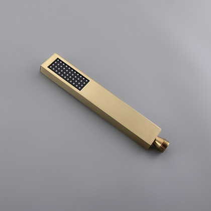 HMR - Dree Tub Filler Floor Mount Faucet with Hand Shower in Brushed Gold