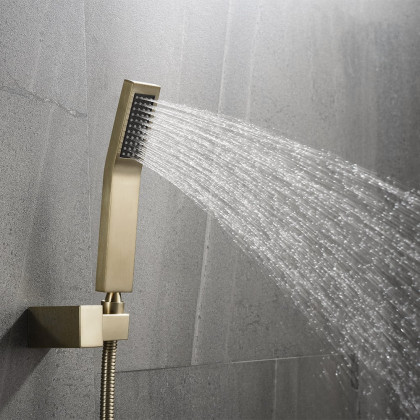 HMR - Ridge Wall-Mount Waterfall Bathtub Faucet in Brushed Gold