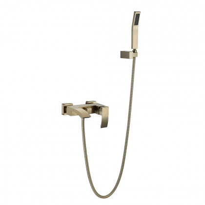 HMR - Ridge Wall-Mount Waterfall Bathtub Faucet in Brushed Gold